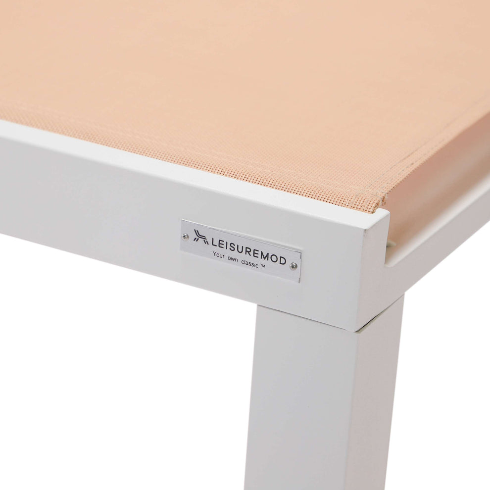 LeisureMod Marlin Modern White Aluminum Outdoor Patio Chaise Lounge Chair - MLWCF21-77BL | Outdoor Chaise Lounges | Modishstore - 89