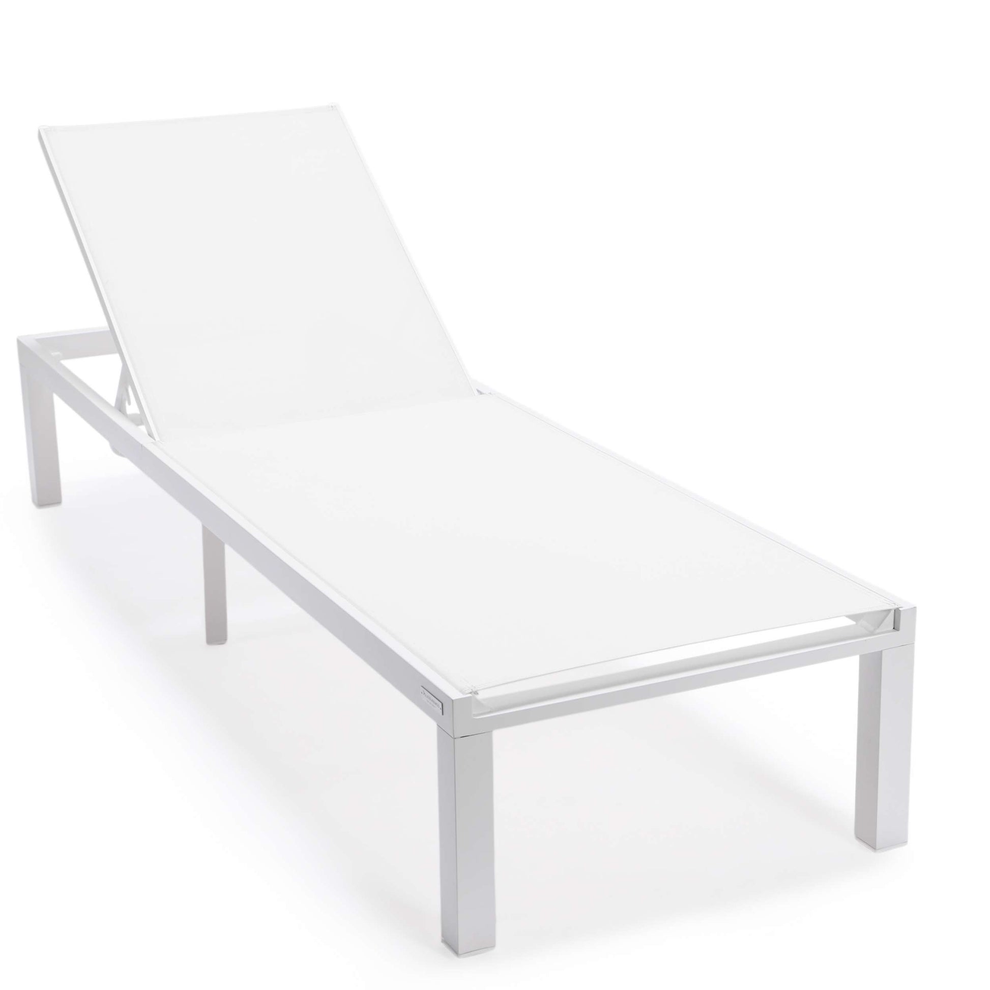 LeisureMod Marlin Modern White Aluminum Outdoor Patio Chaise Lounge Chair - MLWCF21-77BL | Outdoor Chaise Lounges | Modishstore - 135