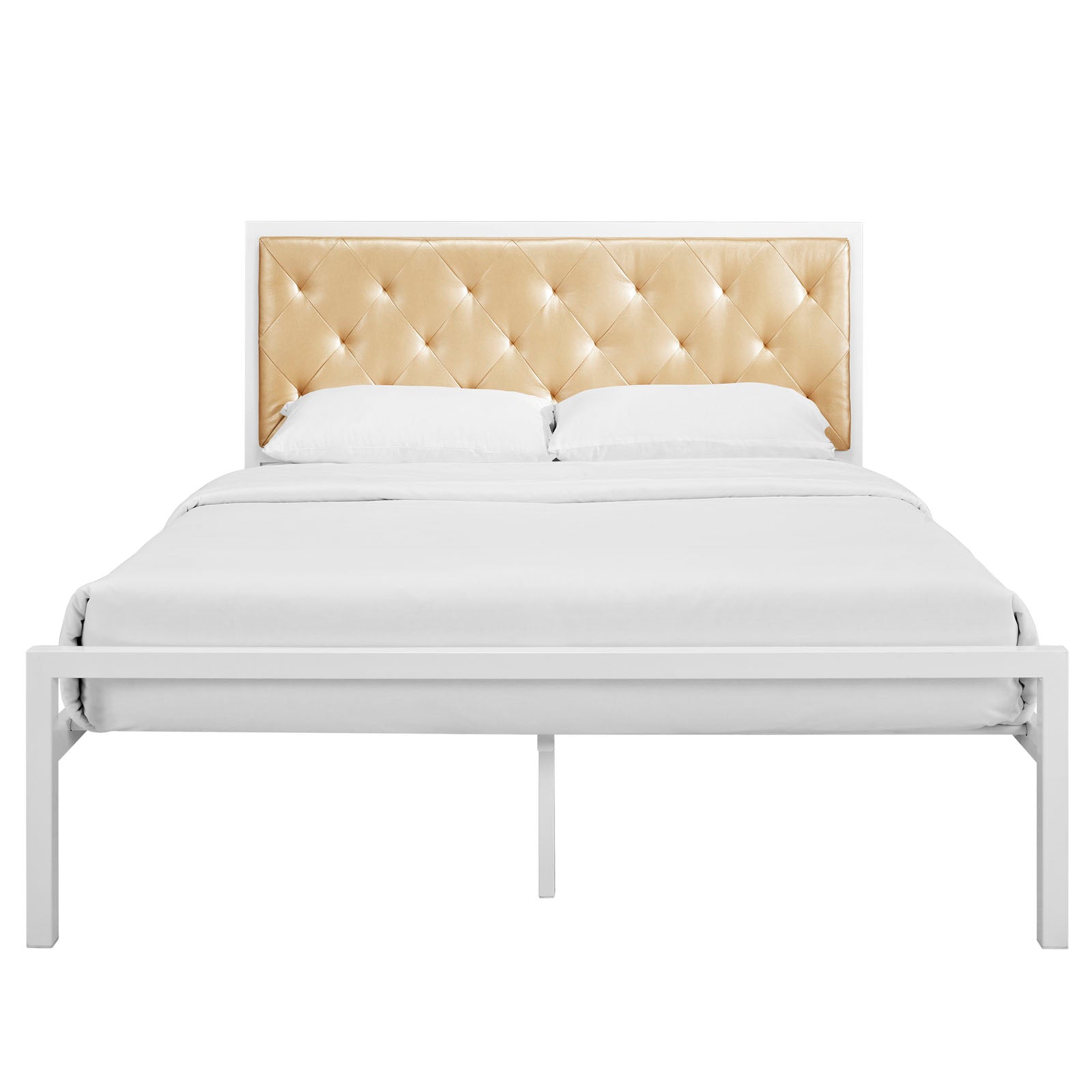 Mia Vinyl Queen Bed by Modway | Beds | Modishstore - 4