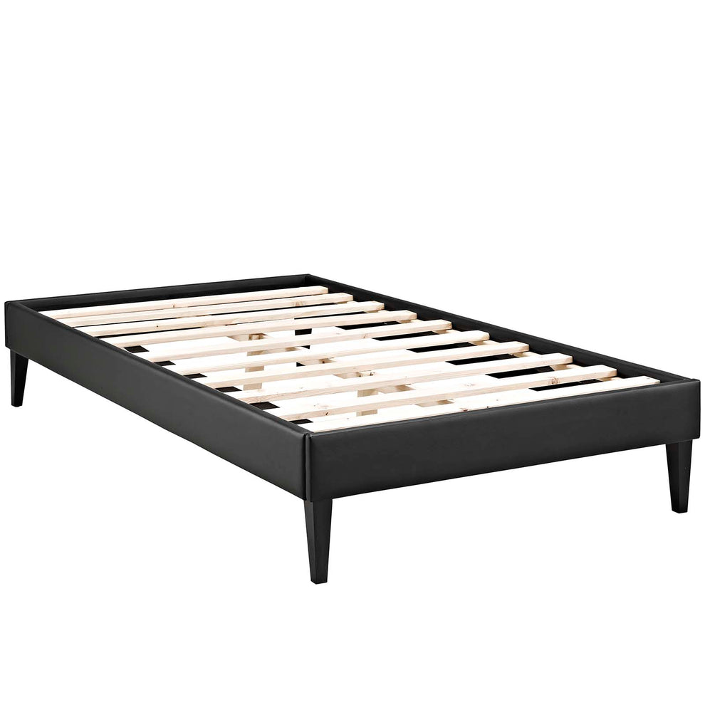 Sharon Vinyl Twin Bed Frame with Squared Tapered Legs by Modway | Beds | Modishstore - 3