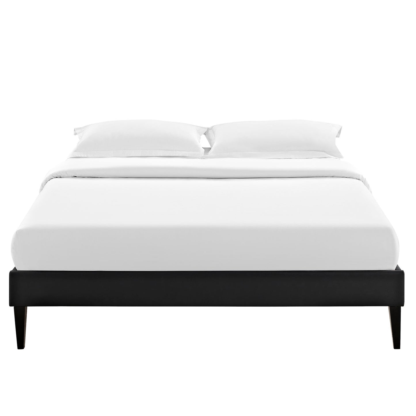 Modway Sharon Vinyl Full Bed Frame with Squared Tapered Legs