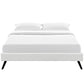 Modway Helen Vinyl Queen Bed Frame with Round Splayed Legs