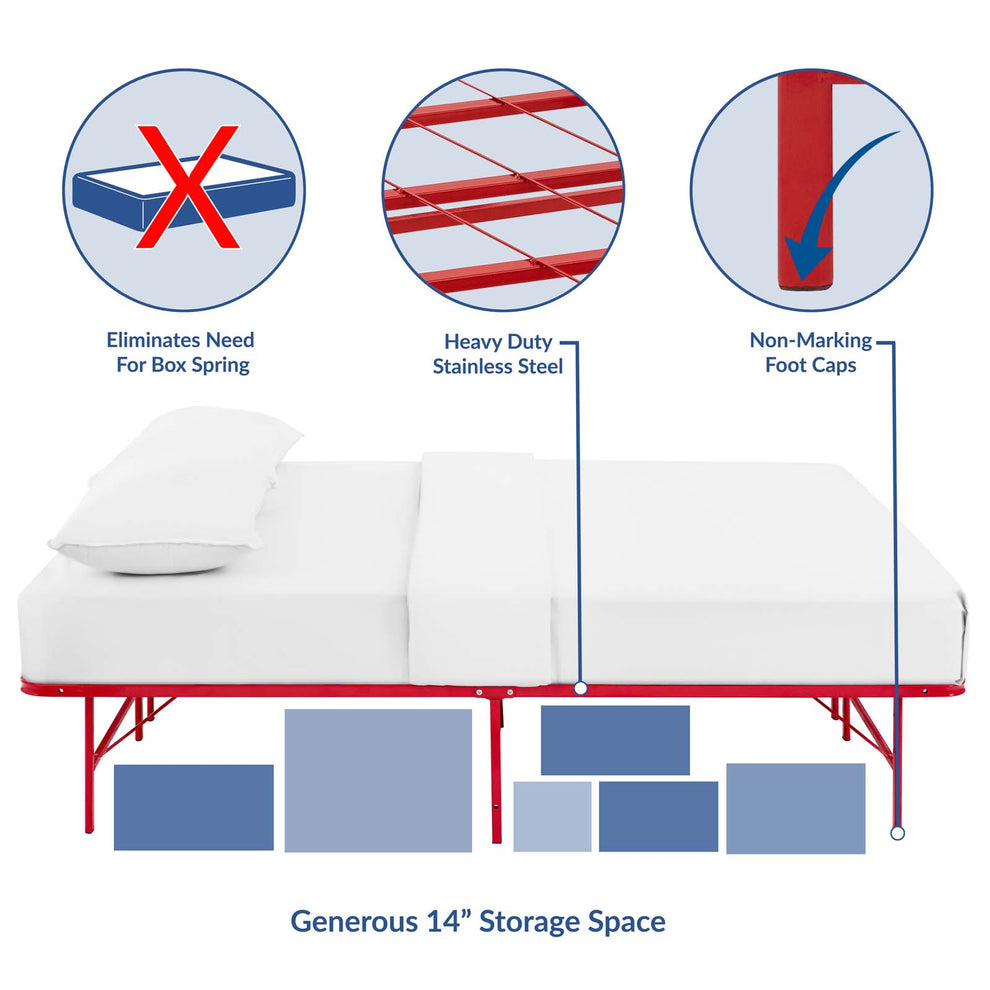 Modway Horizon Queen Stainless Steel Bed Frame - MOD-5429 | Beds | Modishstore - 28