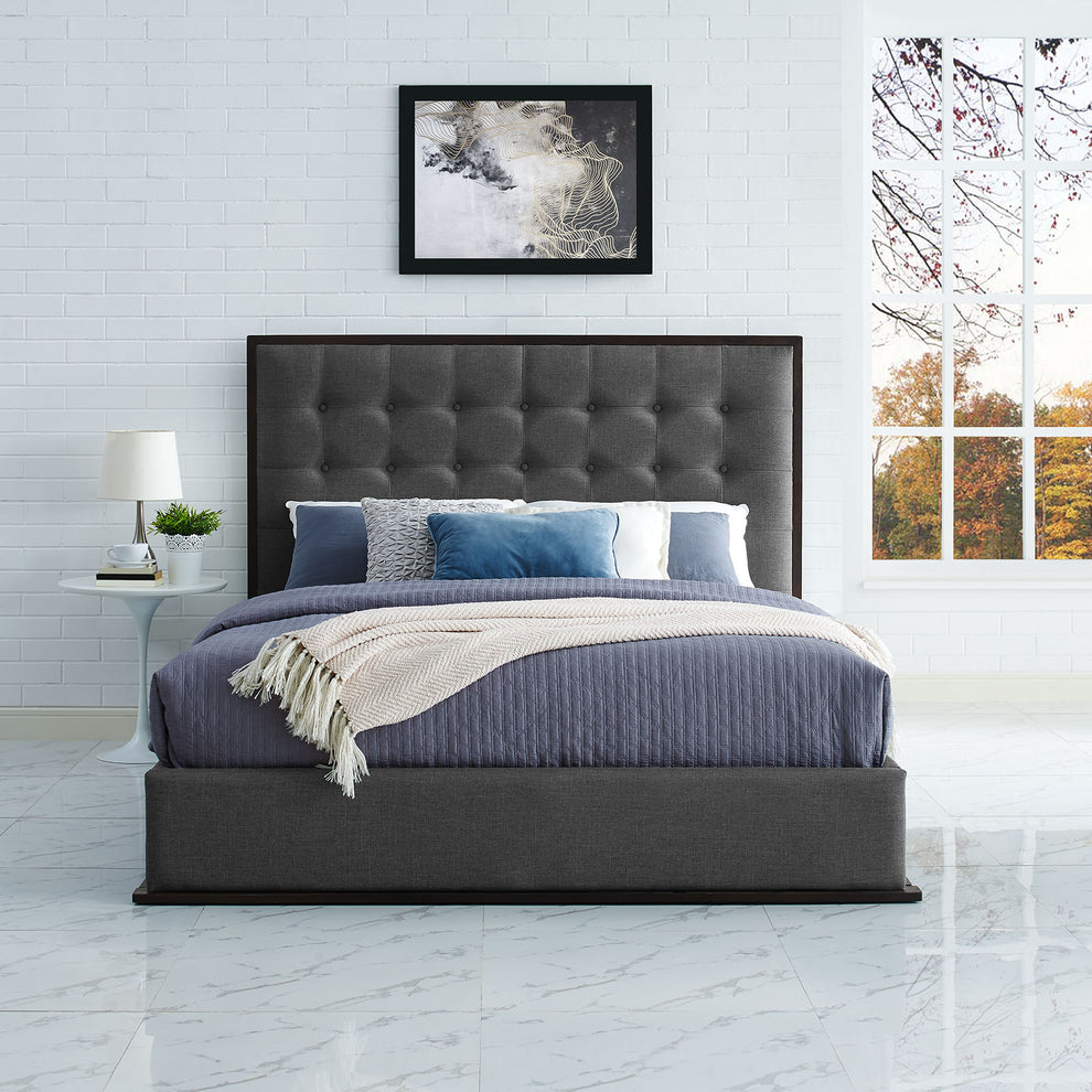 Madeline Queen Upholstered Fabric Bed Frame By Modway - MOD-5499 | Beds | Modishstore - 6