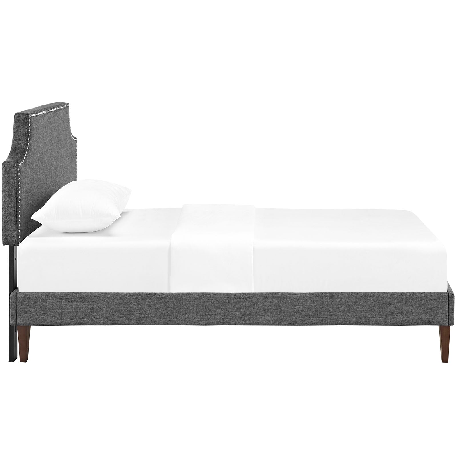 Laura Fabric Twin Platform Bed with Squared Tapered Legs by Modway | Beds | Modishstore - 4