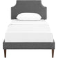 Laura Fabric Twin Platform Bed with Squared Tapered Legs by Modway | Beds | Modishstore - 5