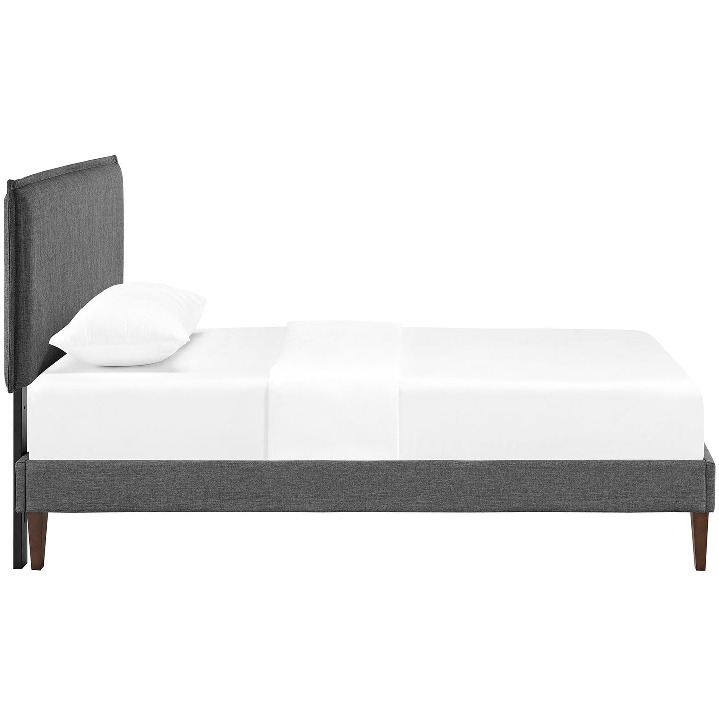 Camille Fabric Twin Platform Bed with Squared Tapered Legs by Modway | Beds | Modishstore - 4
