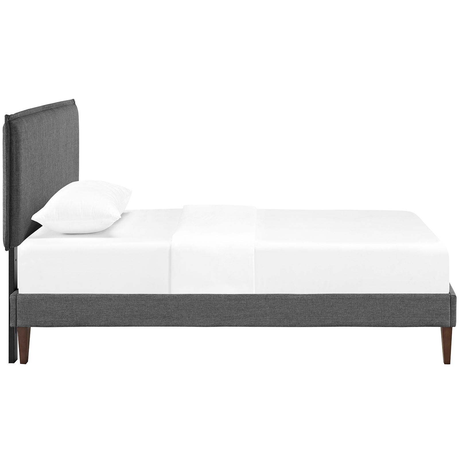 Camille Fabric Twin Platform Bed with Squared Tapered Legs by Modway | Beds | Modishstore - 4