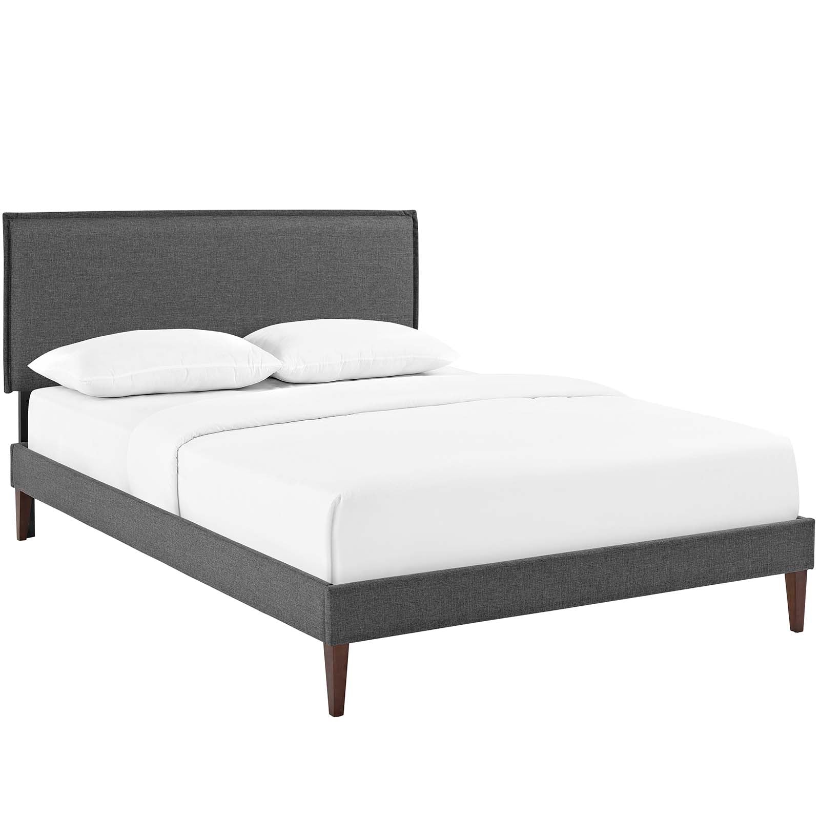 Camille Fabric Full Platform Bed with Squared Tapered Legs by Modway | Beds | Modishstore - 2
