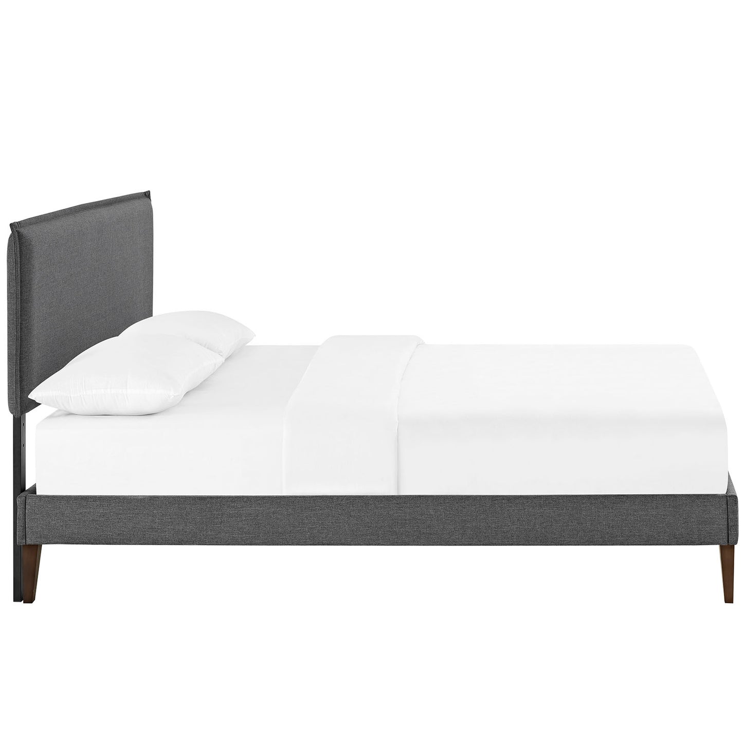 Camille Fabric Full Platform Bed with Squared Tapered Legs by Modway | Beds | Modishstore - 4