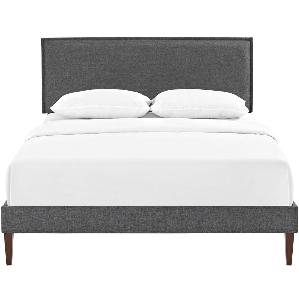 Camille Fabric Full Platform Bed with Squared Tapered Legs by Modway | Beds | Modishstore - 5