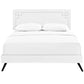 Modway Josie Vinyl Full Platform Bed with Round Splayed Legs
