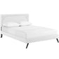 Josie Vinyl Queen Platform Bed with Round Splayed Legs by Modway | Beds | Modishstore - 2