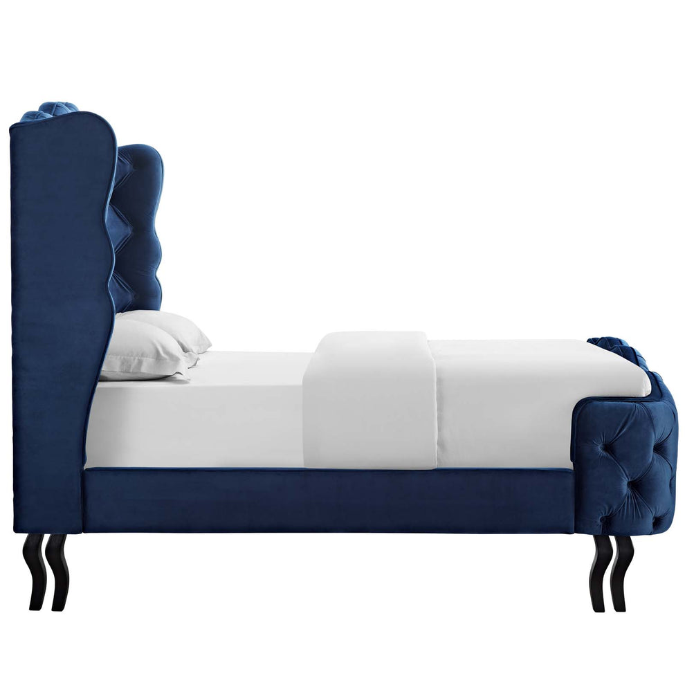 Modway Violette Queen Tufted Wingback Performance Velvet Platform Bed - MOD-5804 | Beds | Modishstore - 8