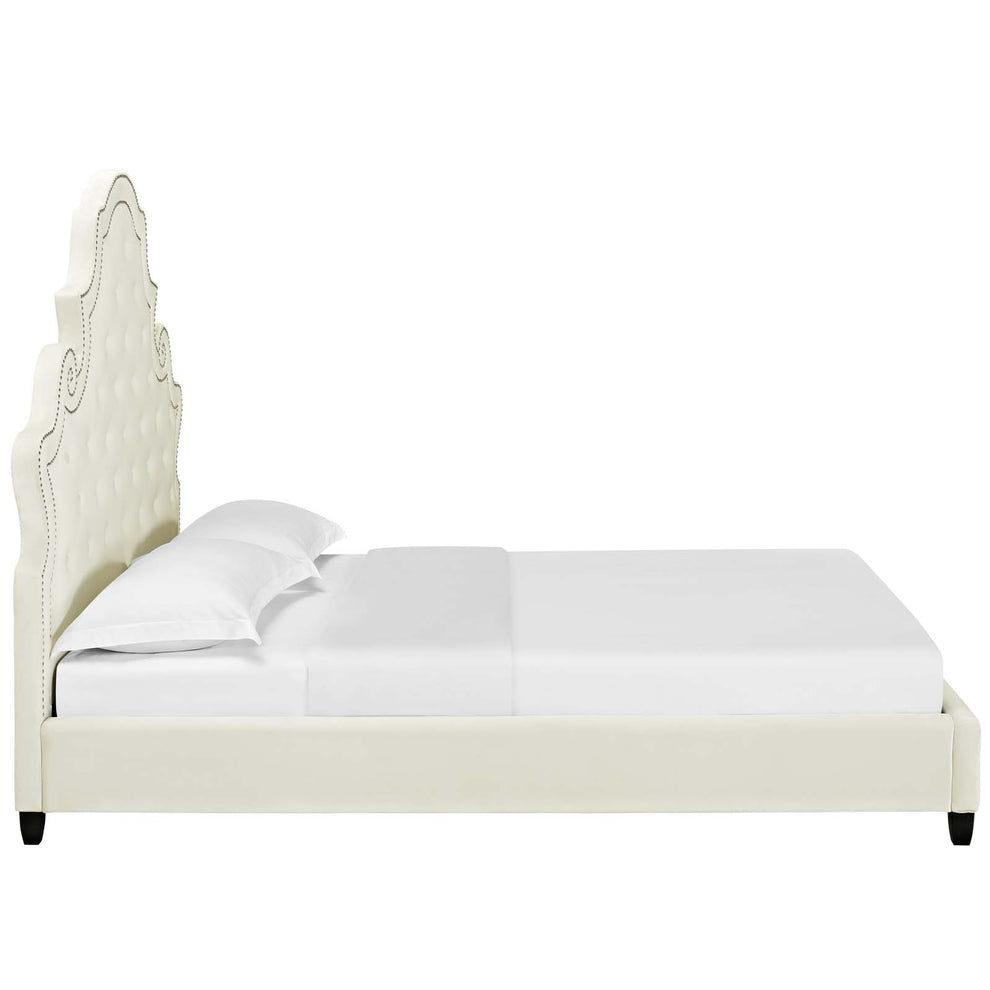 Modway Valentina Queen Tufted Nailhead Performance Velvet Platform Bed - MOD-5808 | Beds | Modishstore - 18