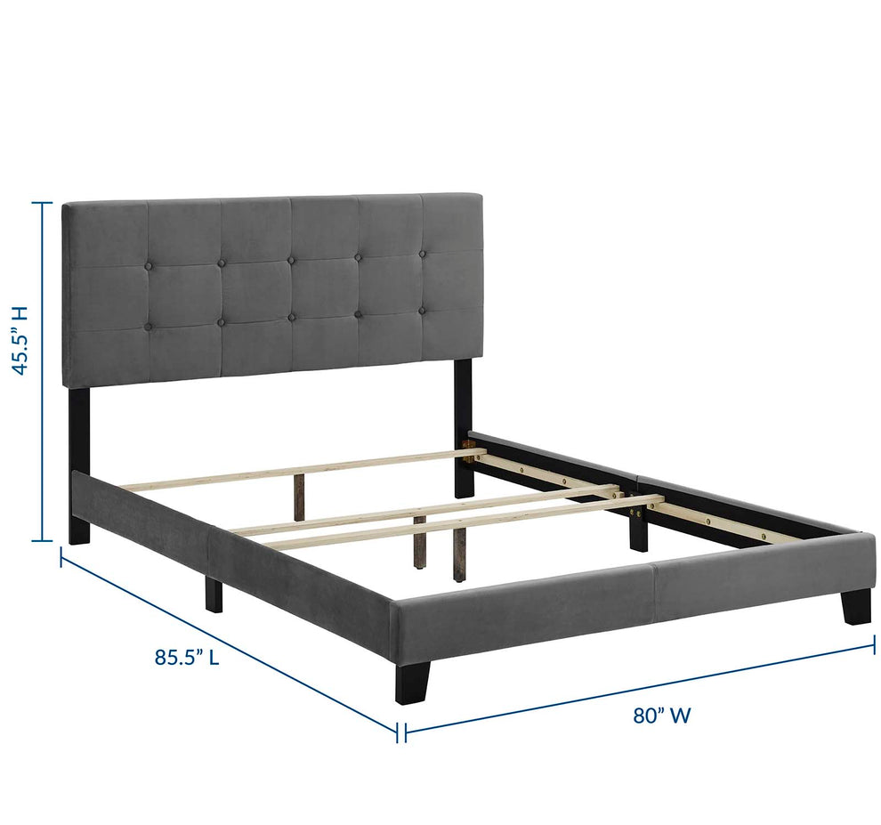 Modway Amira King Upholstered Velvet Bed - MOD-5871 | Beds | Modishstore - 12