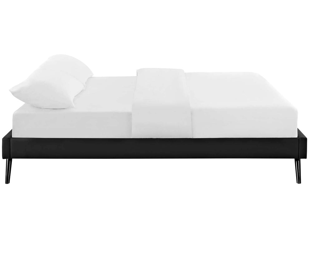 Loryn King Vinyl Bed Frame With Round Splayed Legs By Modway - MOD-5892 | Beds | Modishstore - 8