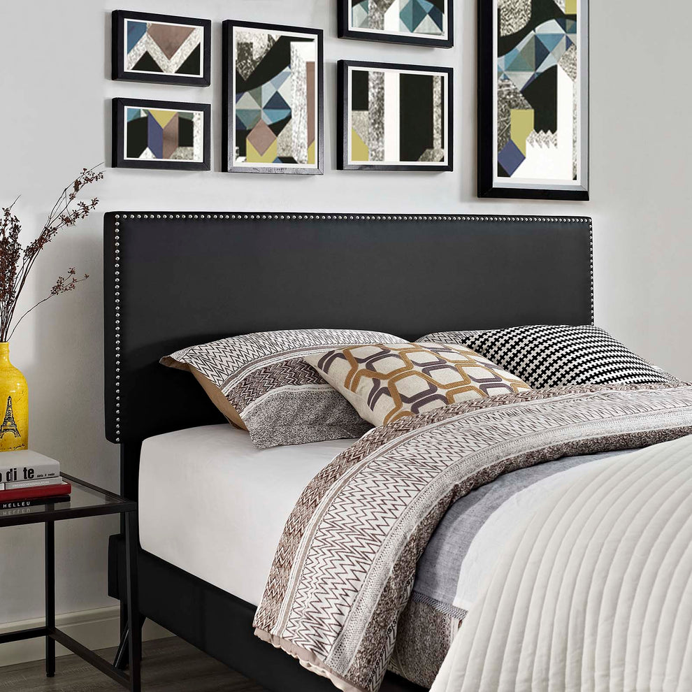 Macie King Vinyl Platform Bed With Round Splayed Legs By Modway - MOD-5964 | Beds | Modishstore - 8