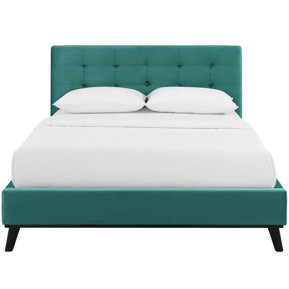 Modway McKenzie Queen Biscuit Tufted Performance Velvet Platform Bed - MOD-6006 | Beds | Modishstore - 17