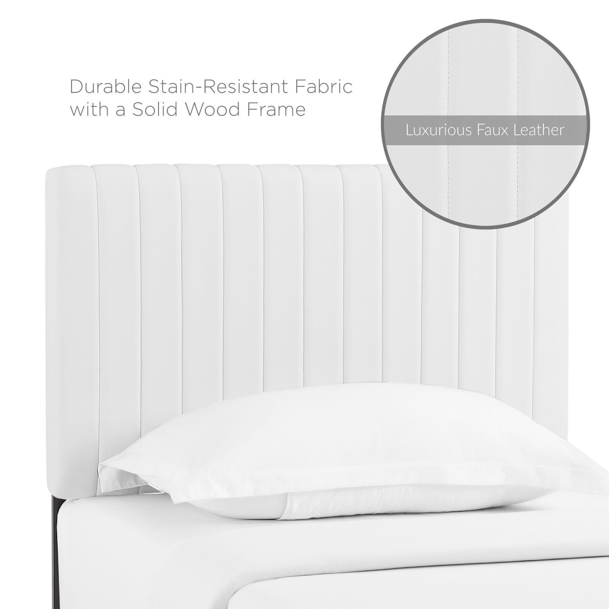 Keira Faux Leather Twin Headboard by Modway | Headboards | Modishstore - 4
