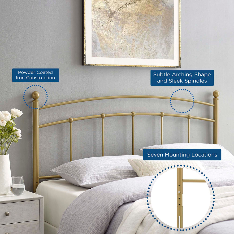 Abigail Metal King Headboard by Modway | Headboards | Modishstore - 1