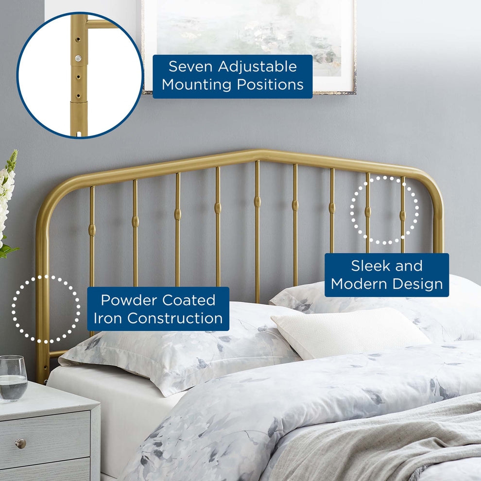 Lennon Metal Queen Headboard by Modway | Headboards | Modishstore - 1
