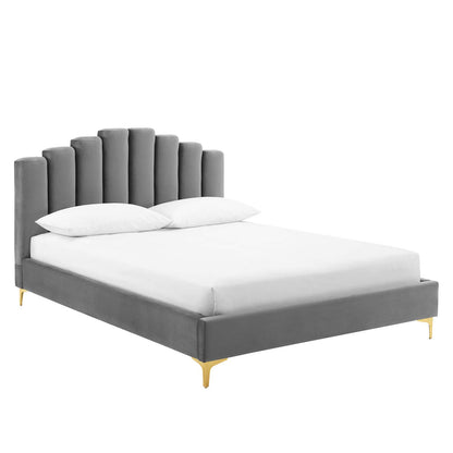 Modway Olivia Queen Performance Velvet Platform Bed - MOD-6280 | Beds | Modishstore - 13