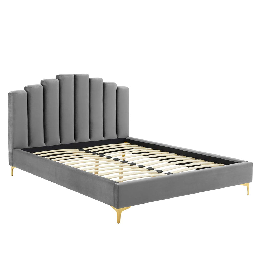 Modway Olivia Queen Performance Velvet Platform Bed - MOD-6280 | Beds | Modishstore - 14