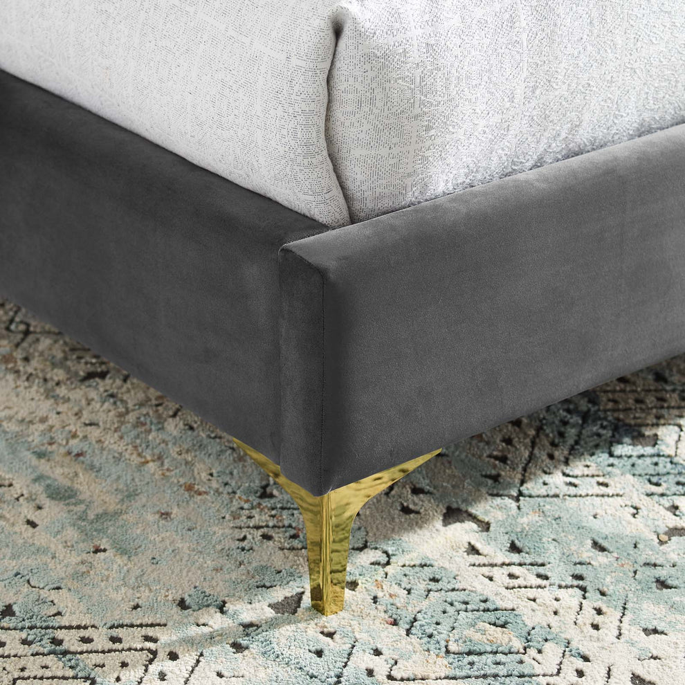 Modway Olivia Queen Performance Velvet Platform Bed - MOD-6280 | Beds | Modishstore - 18