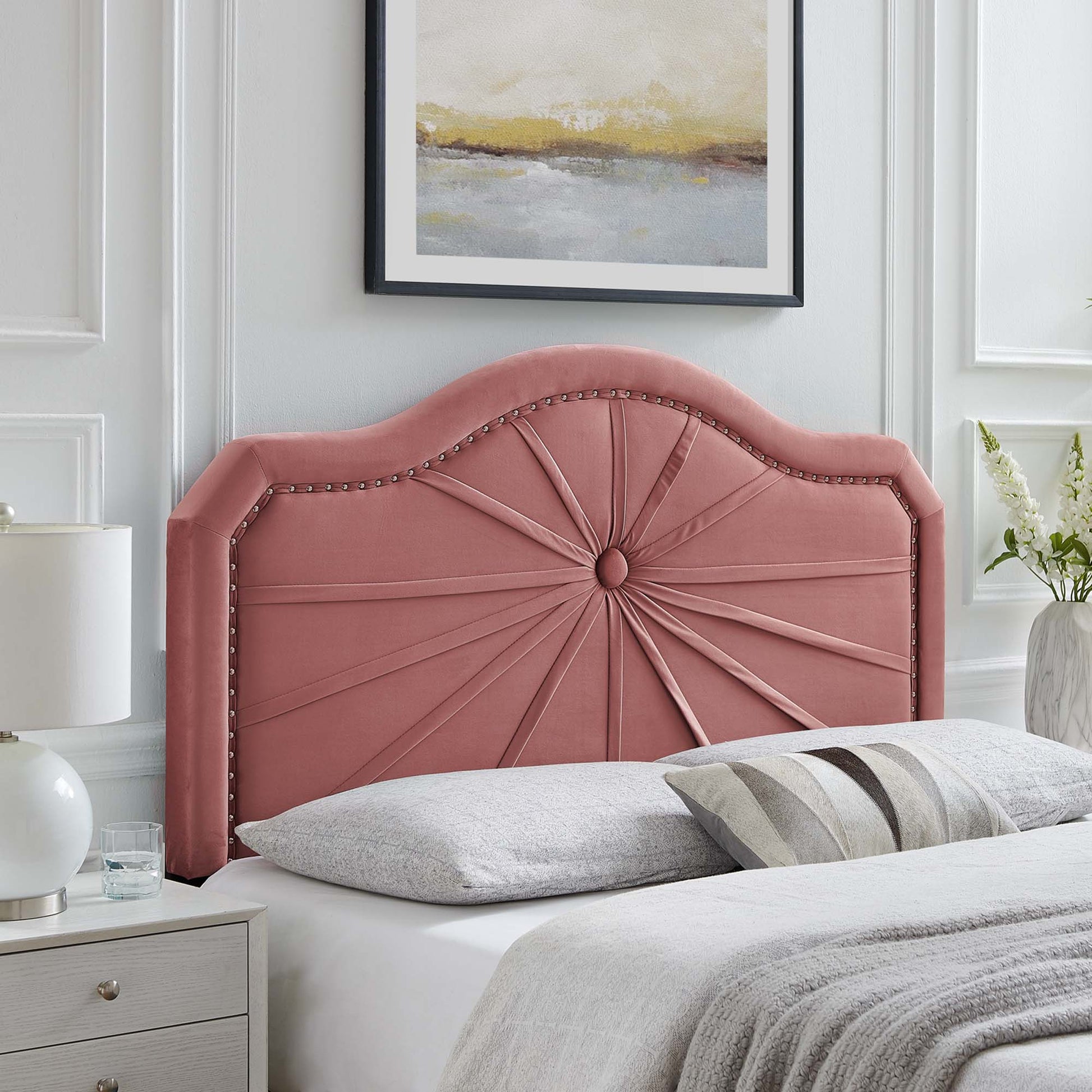 Kristin Pleated Performance Velvet King/California King Headboard by Modway | Headboards | Modishstore - 1