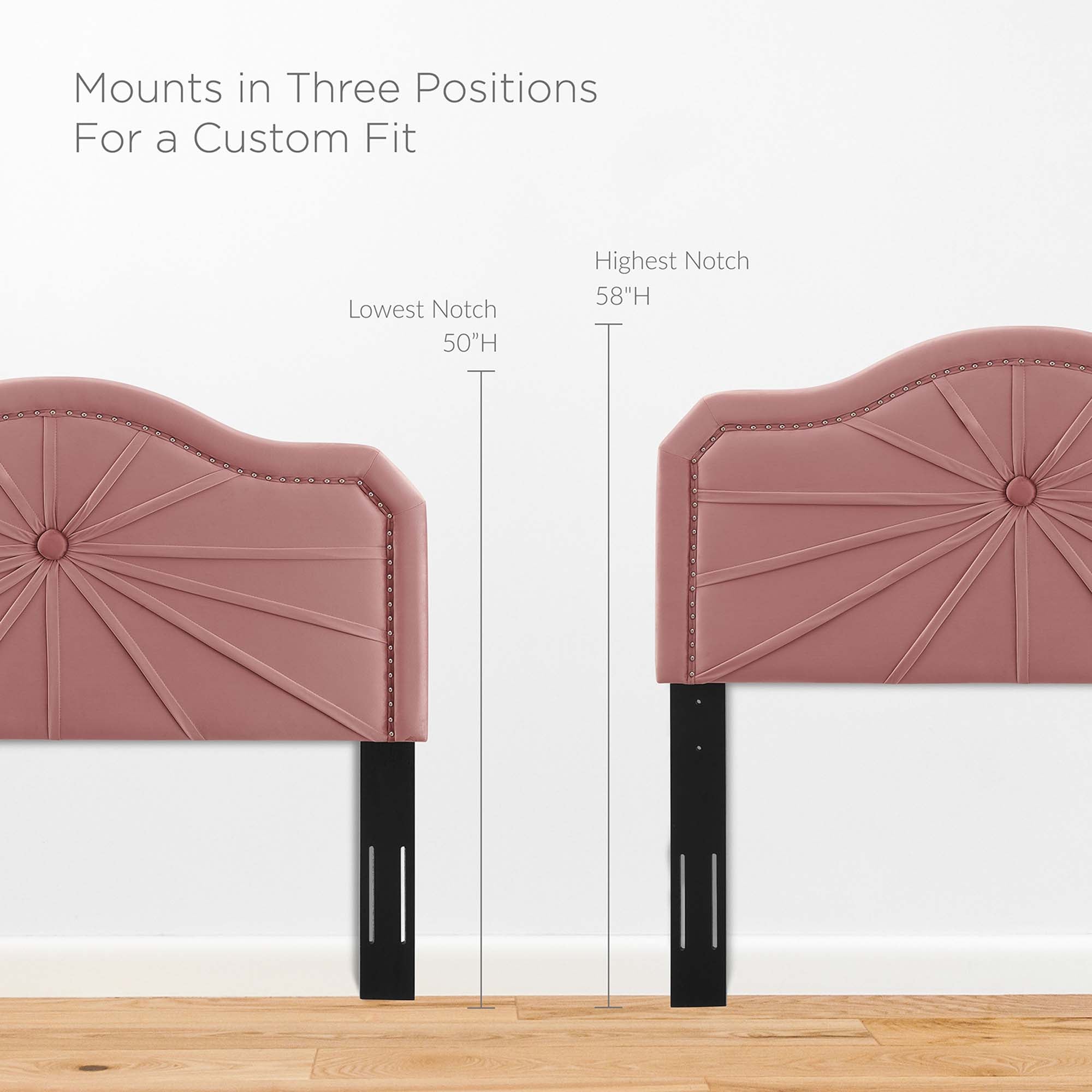 Kristin Pleated Performance Velvet Headboard by Modway - Thumbnail 5