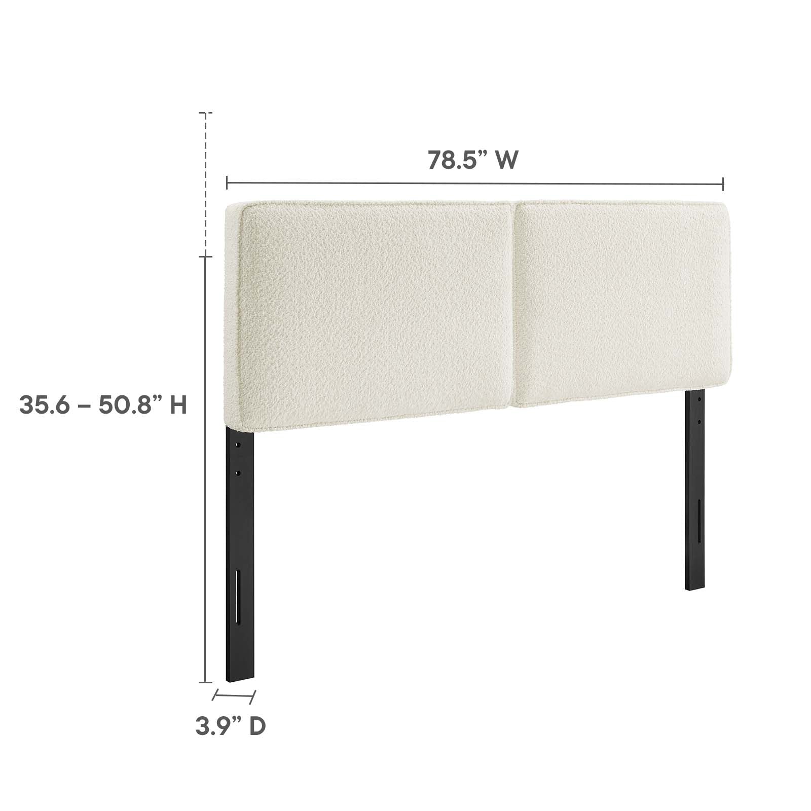Lindee Boucle Fabric King Headboard By Modway - MOD-7151 | Headboards | Modishstore - 7