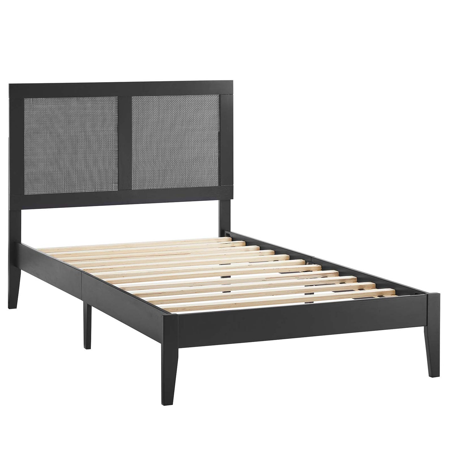 Sirocco Rattan and Wood Twin Platform Bed By Modway - MOD-7152 | Beds | Modishstore - 5