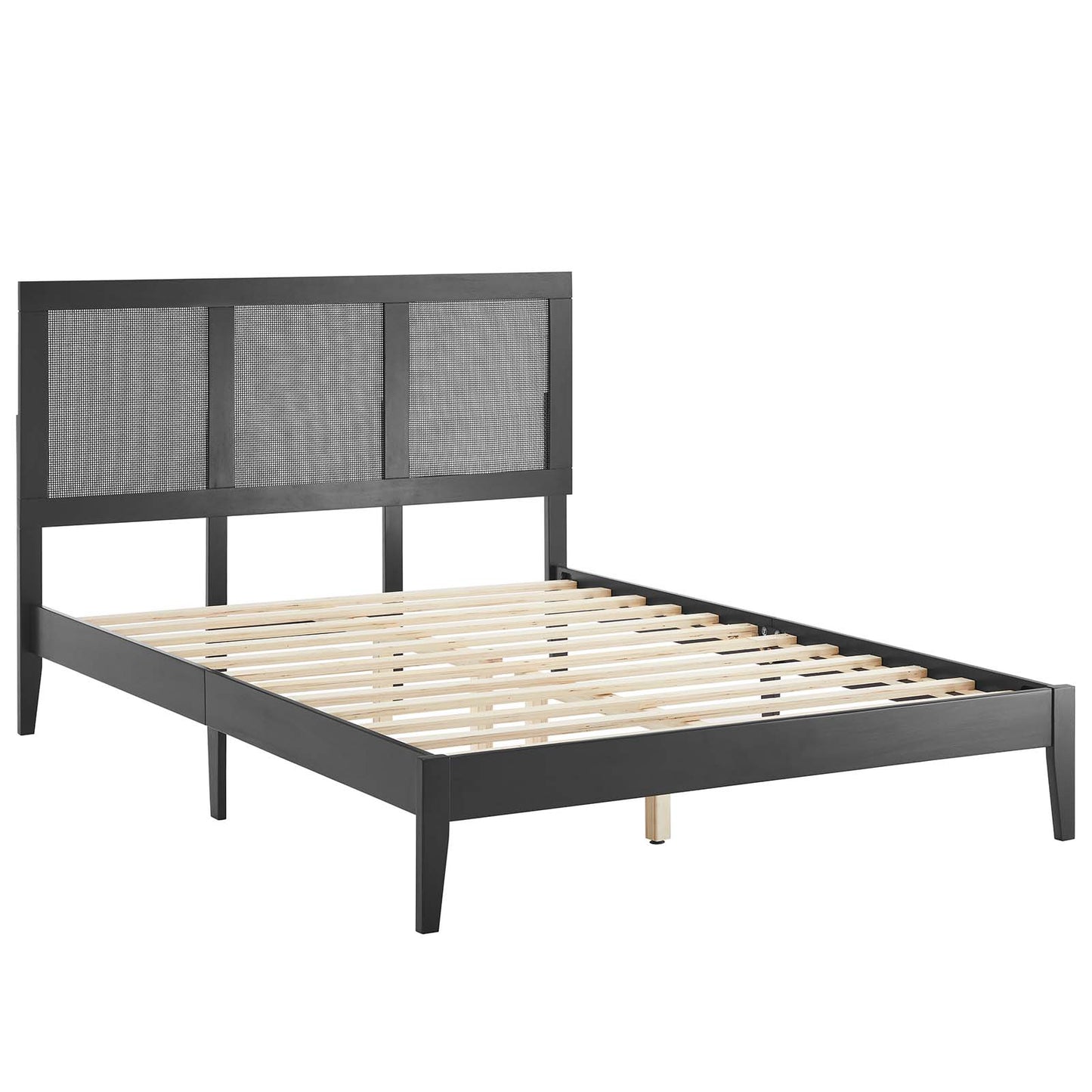 Sirocco Rattan and Wood Full Platform Bed By Modway - MOD-7153 | Beds | Modishstore - 5
