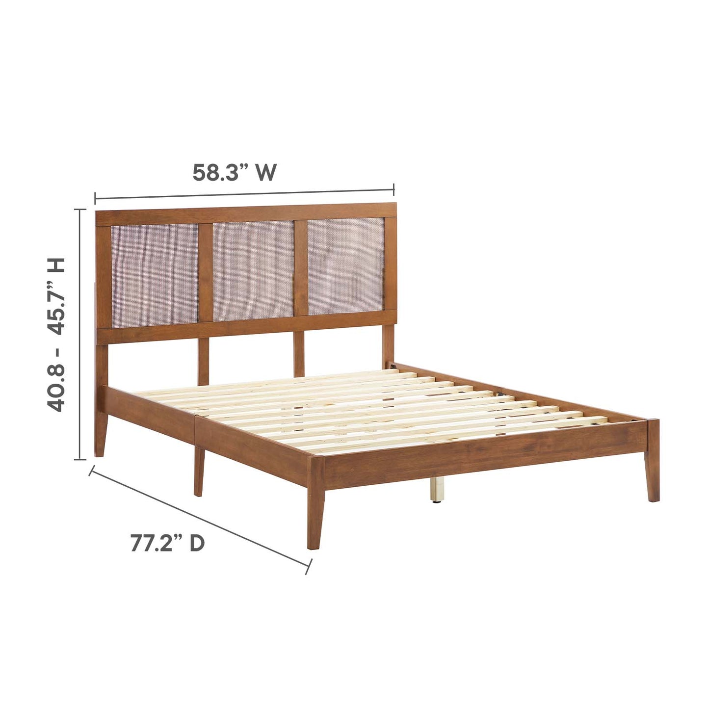 Sirocco Rattan and Wood Full Platform Bed By Modway - MOD-7153 | Beds | Modishstore - 13