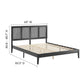 Sirocco Rattan and Wood Queen Platform Bed By Modway - MOD-7154 | Beds | Modishstore - 3