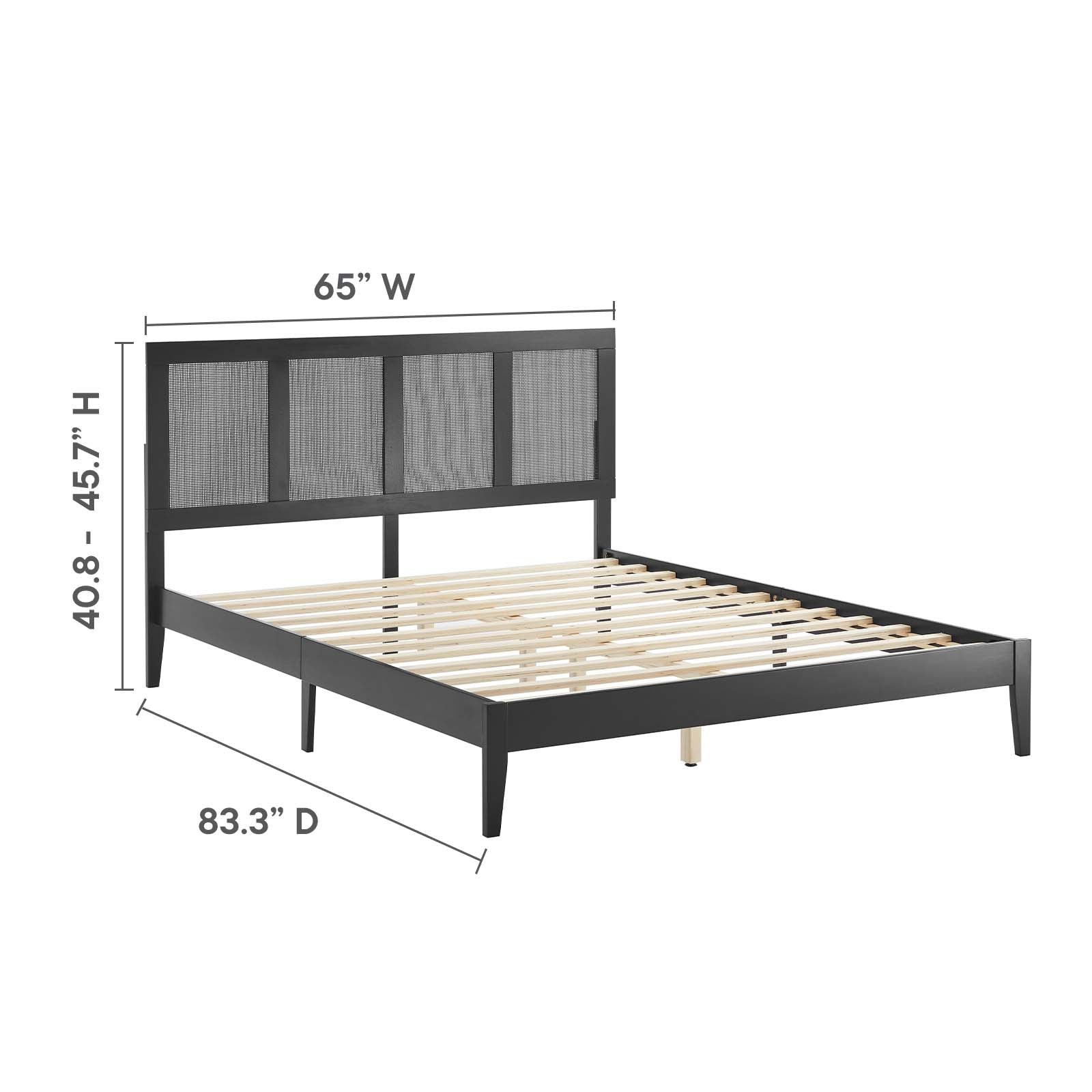 Sirocco Rattan and Wood Queen Platform Bed By Modway - MOD-7154 | Beds | Modishstore - 3
