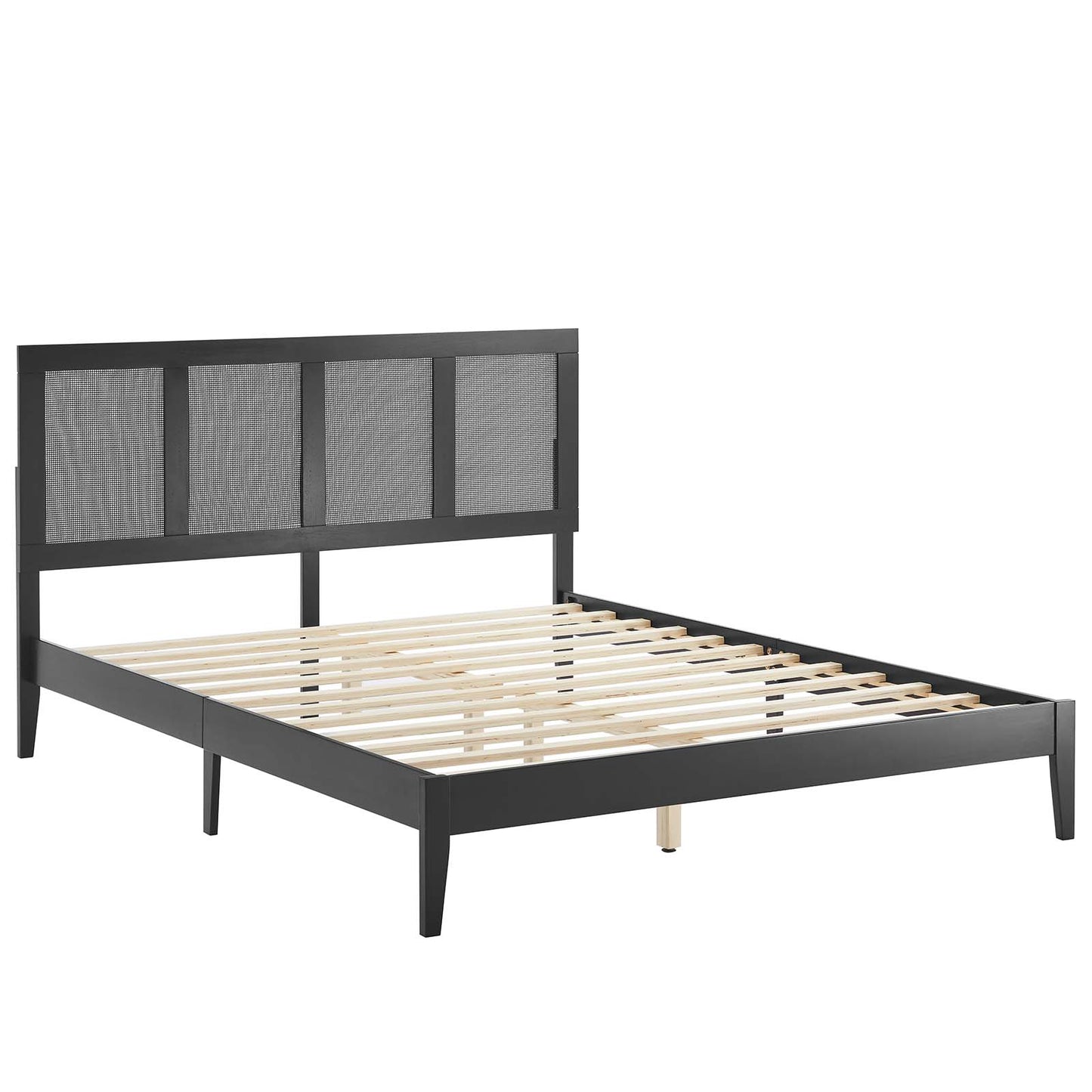 Sirocco Rattan and Wood Queen Platform Bed By Modway - MOD-7154 | Beds | Modishstore - 5