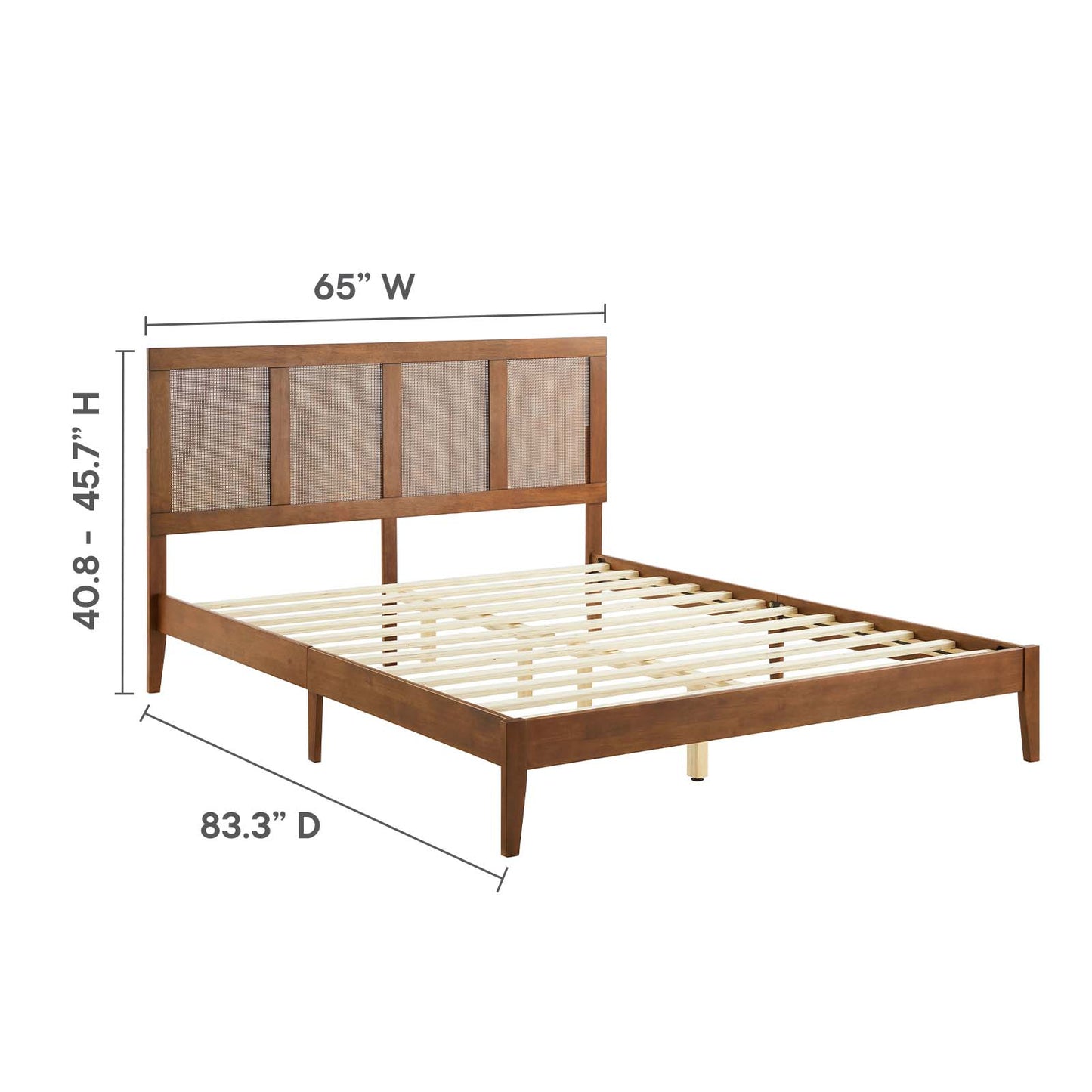 Sirocco Rattan and Wood Queen Platform Bed By Modway - MOD-7154 | Beds | Modishstore - 13