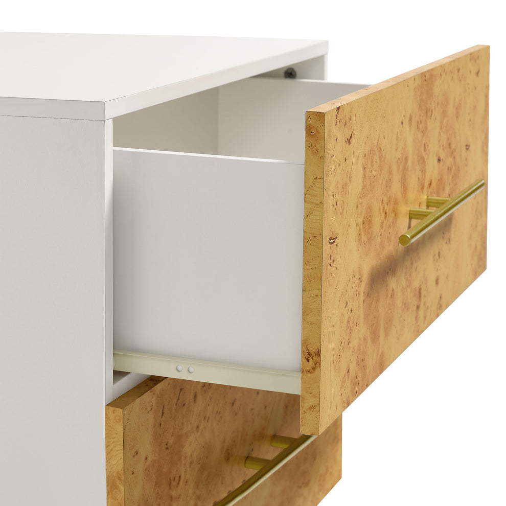 Abel 2-Drawer Burl Wood Nightstand by Modway | Drawers | Modishstore - 6