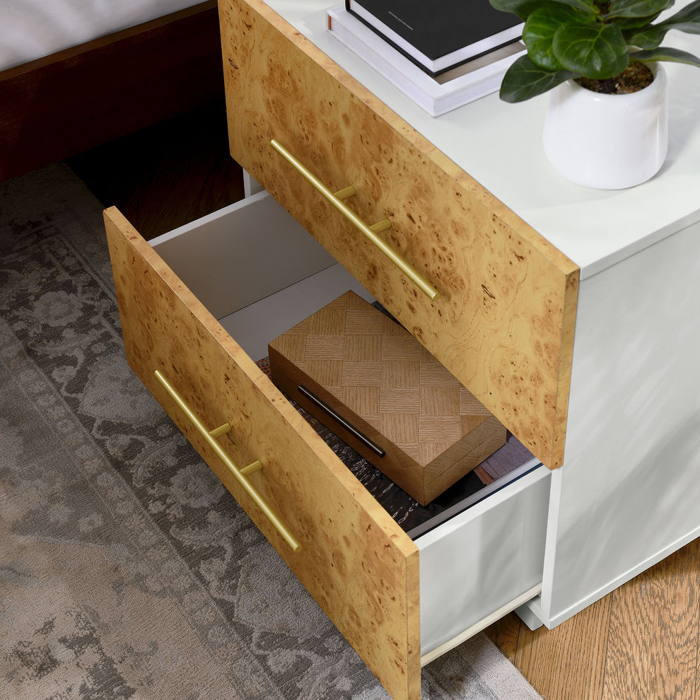 Abel 2-Drawer Burl Wood Nightstand by Modway | Drawers | Modishstore - 7