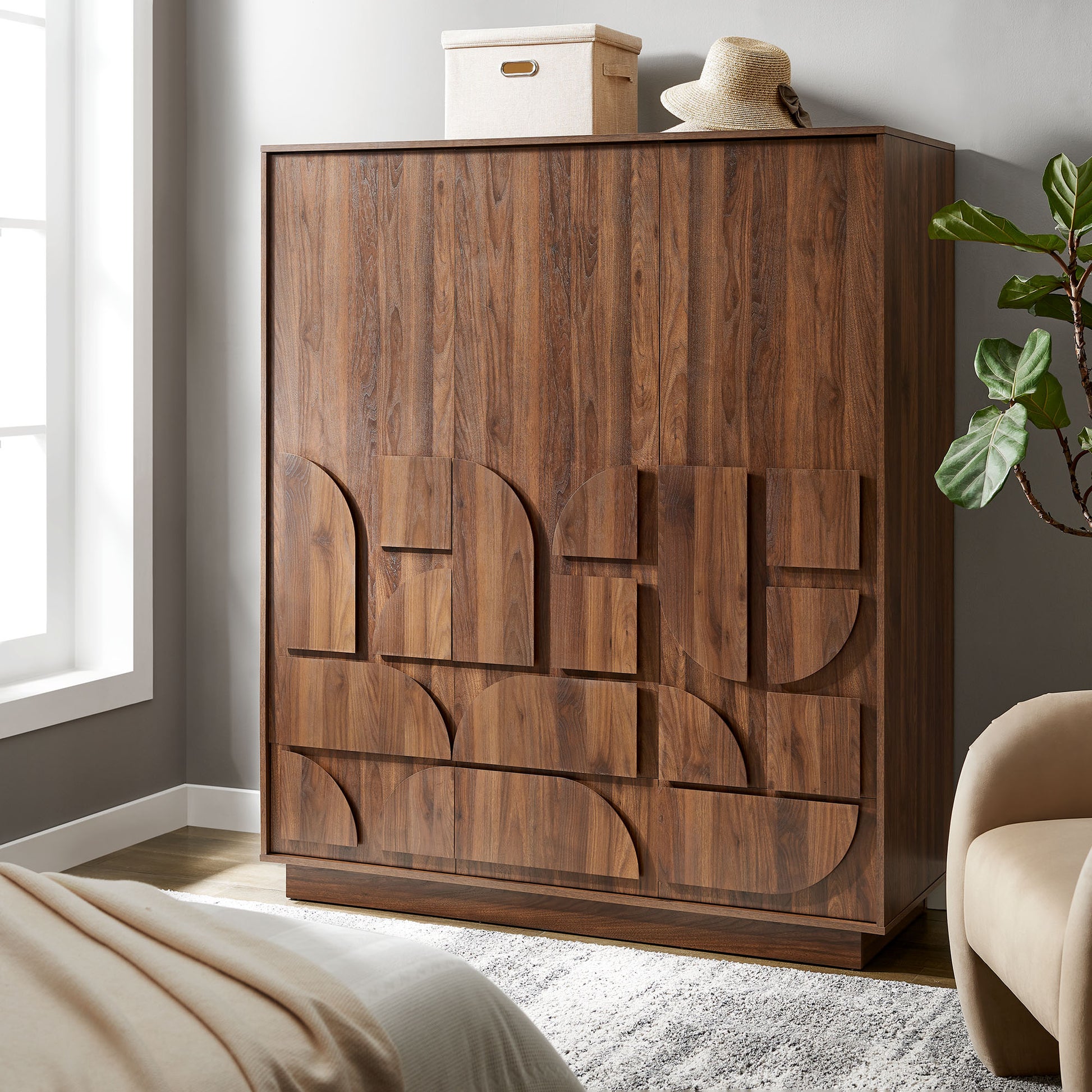 Bulwark 3-Door Wardrobe Closet by Modway | Armoires & Wardrobes | Modishstore - 1