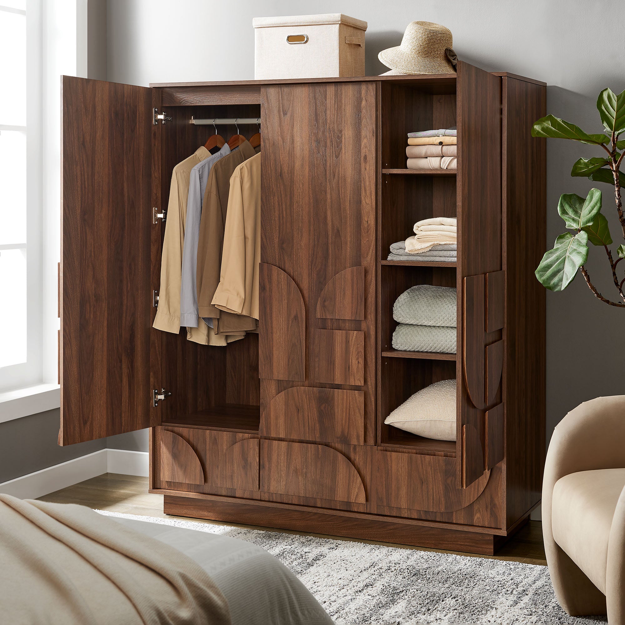 Bulwark 3-Door Wardrobe Closet by Modway – Modish Store