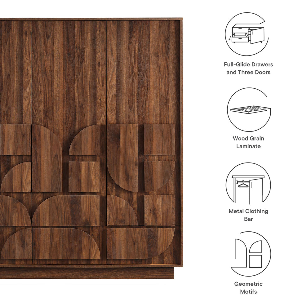 Bulwark 3-Door Wardrobe Closet by Modway | Armoires & Wardrobes | Modishstore - 12