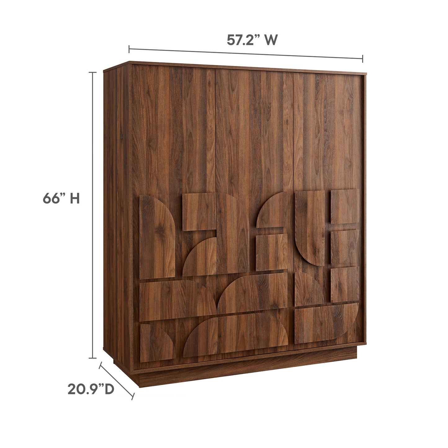 Bulwark 3-Door Wardrobe Closet by Modway | Armoires & Wardrobes | Modishstore - 13