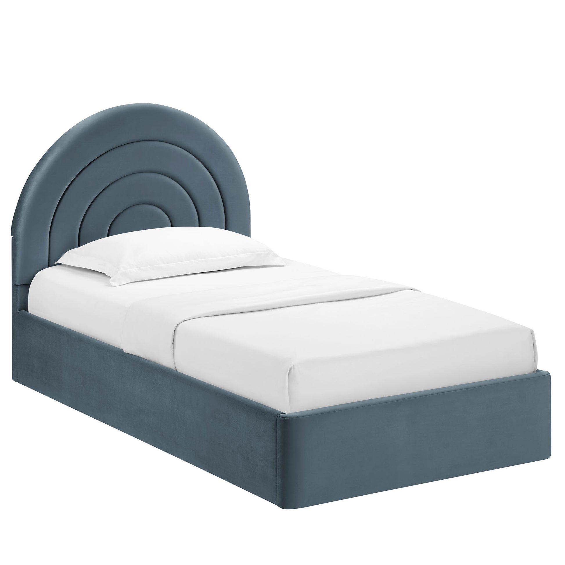 Solana Arched Performance Velvet Twin Platform Bed by Modway | Beds | Modishstore - 10