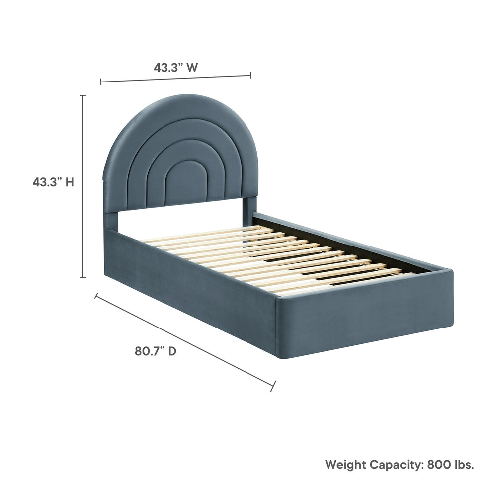 Solana Arched Performance Velvet Twin Platform Bed by Modway | Beds | Modishstore - 18