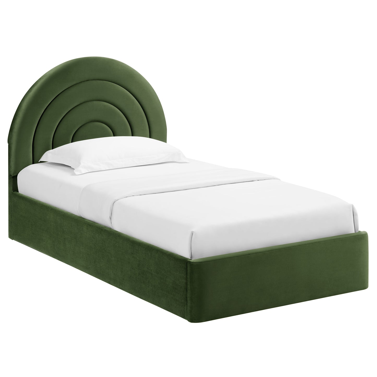 Solana Arched Performance Velvet Twin Platform Bed by Modway | Beds | Modishstore - 19