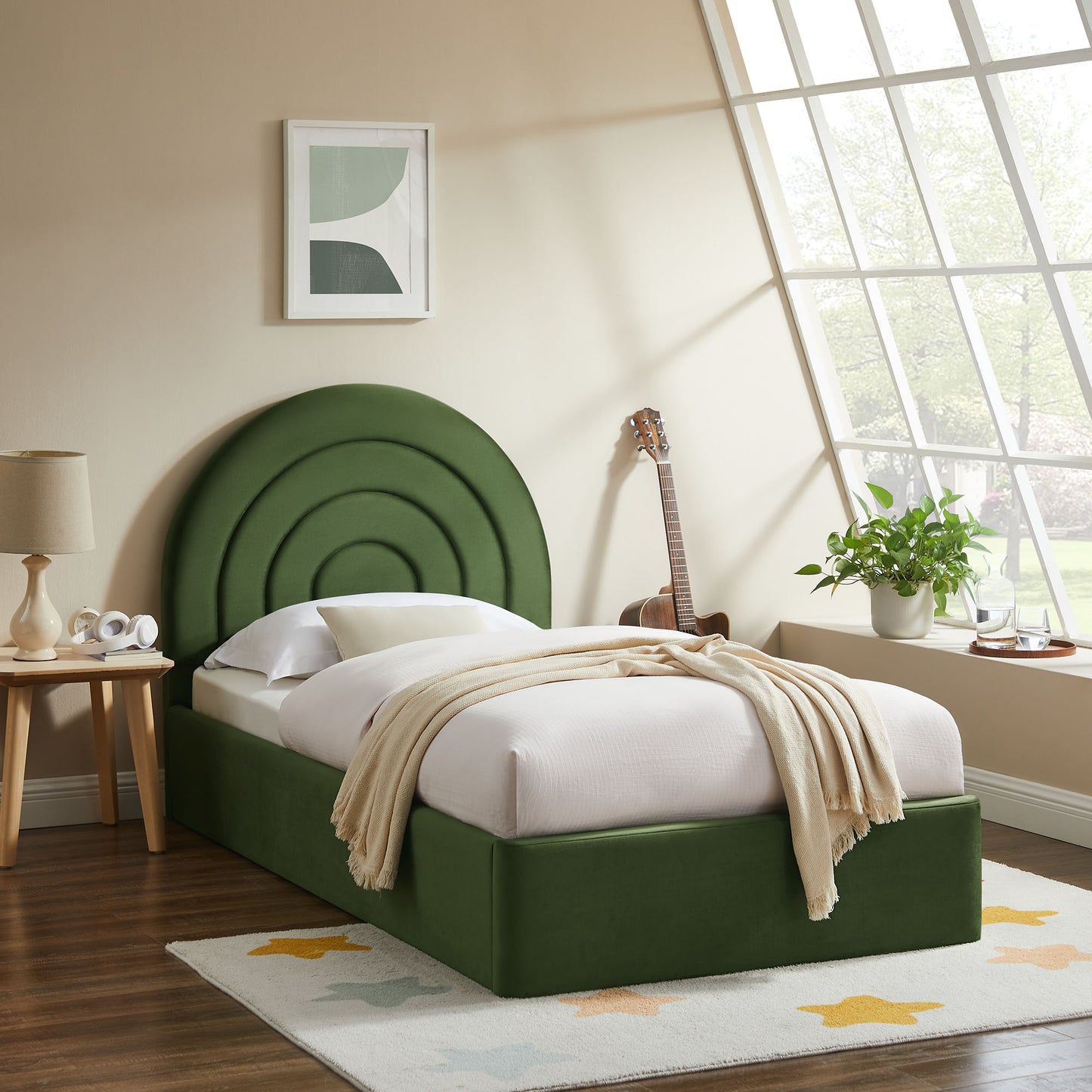 Solana Arched Performance Velvet Twin Platform Bed by Modway | Beds | Modishstore - 25