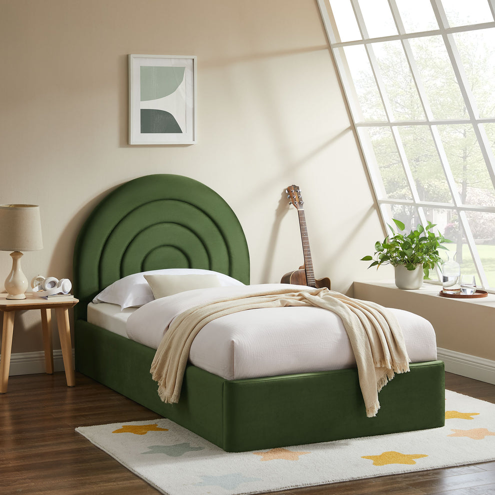 Solana Arched Performance Velvet Twin Platform Bed by Modway | Beds | Modishstore - 25